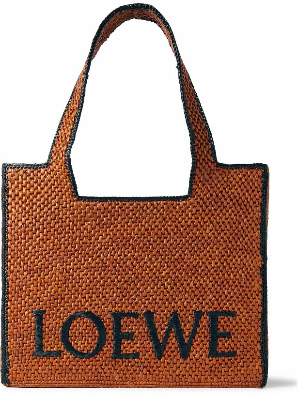 Photo: LOEWE - Paula’s Ibiza Logo-Embroidered Raffia Tote Bag