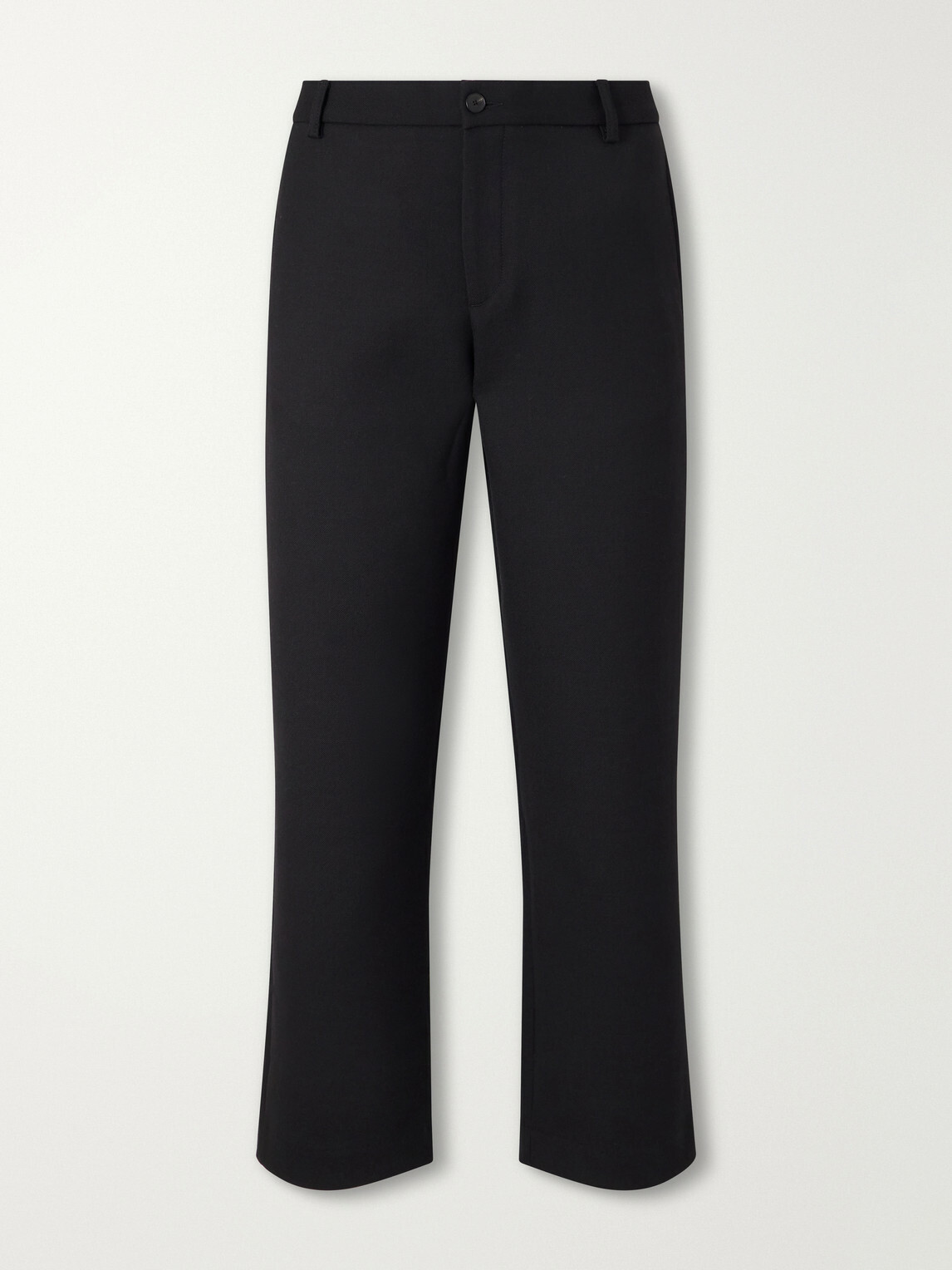Mr P. - Straight-Leg Tricotine Twill Trousers - Black