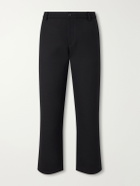 Mr P. - Straight-Leg Tricotine Twill Trousers - Black
