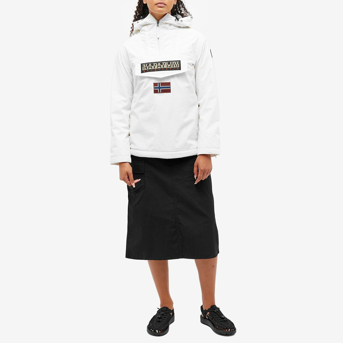 Napapijri Women's Rainforest 5 Pullover Jacket in White Whisper