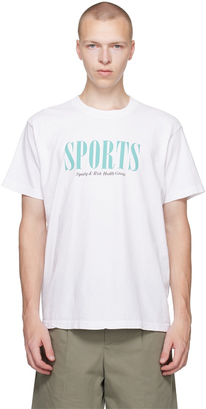 Photo: Sporty & Rich White 'Sports' T-Shirt
