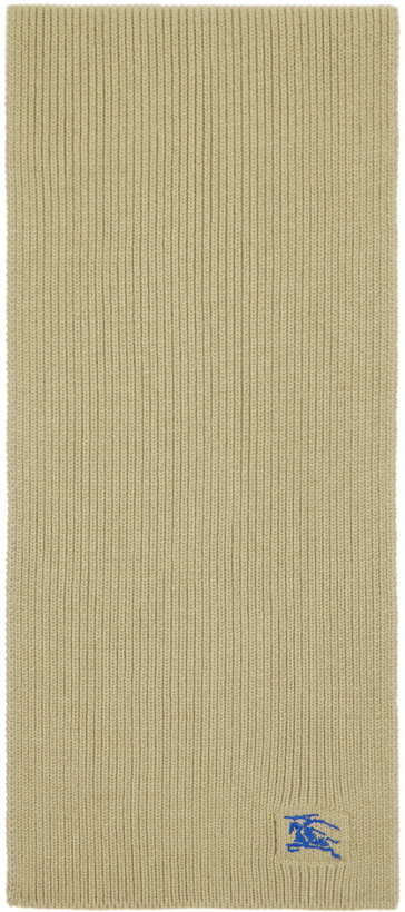 Photo: Burberry Taupe Ribbed Cashmere Scarf