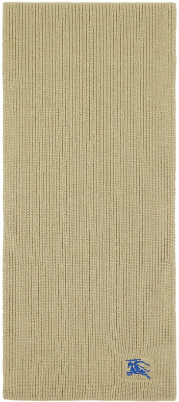 Photo: Burberry Taupe Ribbed Cashmere Scarf