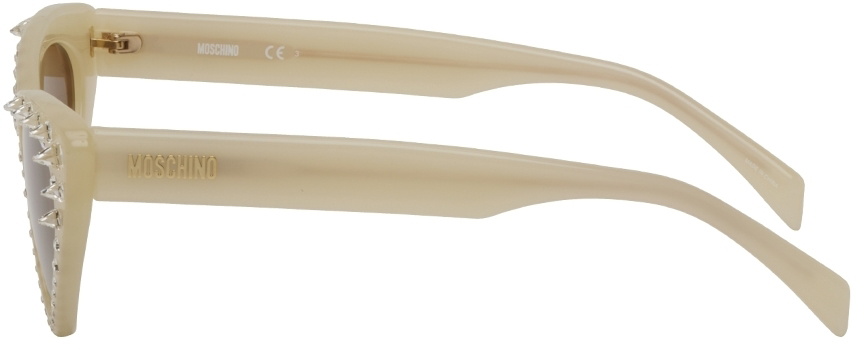 Moschino Off-White Cat-Eye Crystal Sunglasses Moschino display picture 1