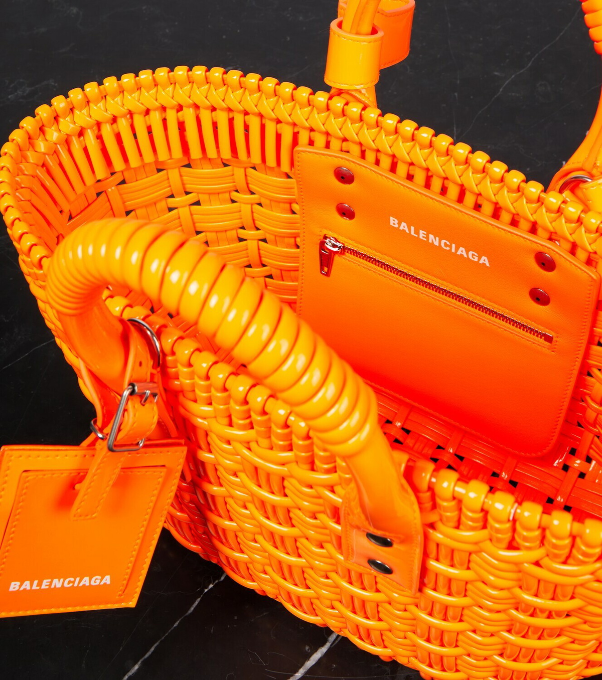 Balenciaga - Bistro XS woven rubber tote bag Balenciaga