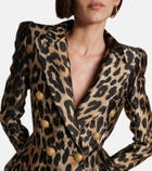 Balmain Leopard-jacquard blazer
