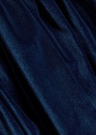Alice + Olivia Diana Structured Velvet Midi Dress Dark Blue