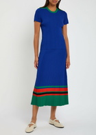 Wales Bonner Island Ribbed-knit T-shirt Blue