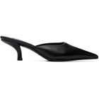 TOTEME Black Sharp Nappa Mule Heels