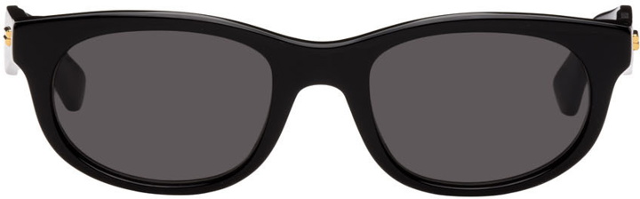 Photo: Bottega Veneta Black Oval Sunglasses