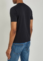 Emporio Armani Logo-embroidered Cotton T-shirt Navy