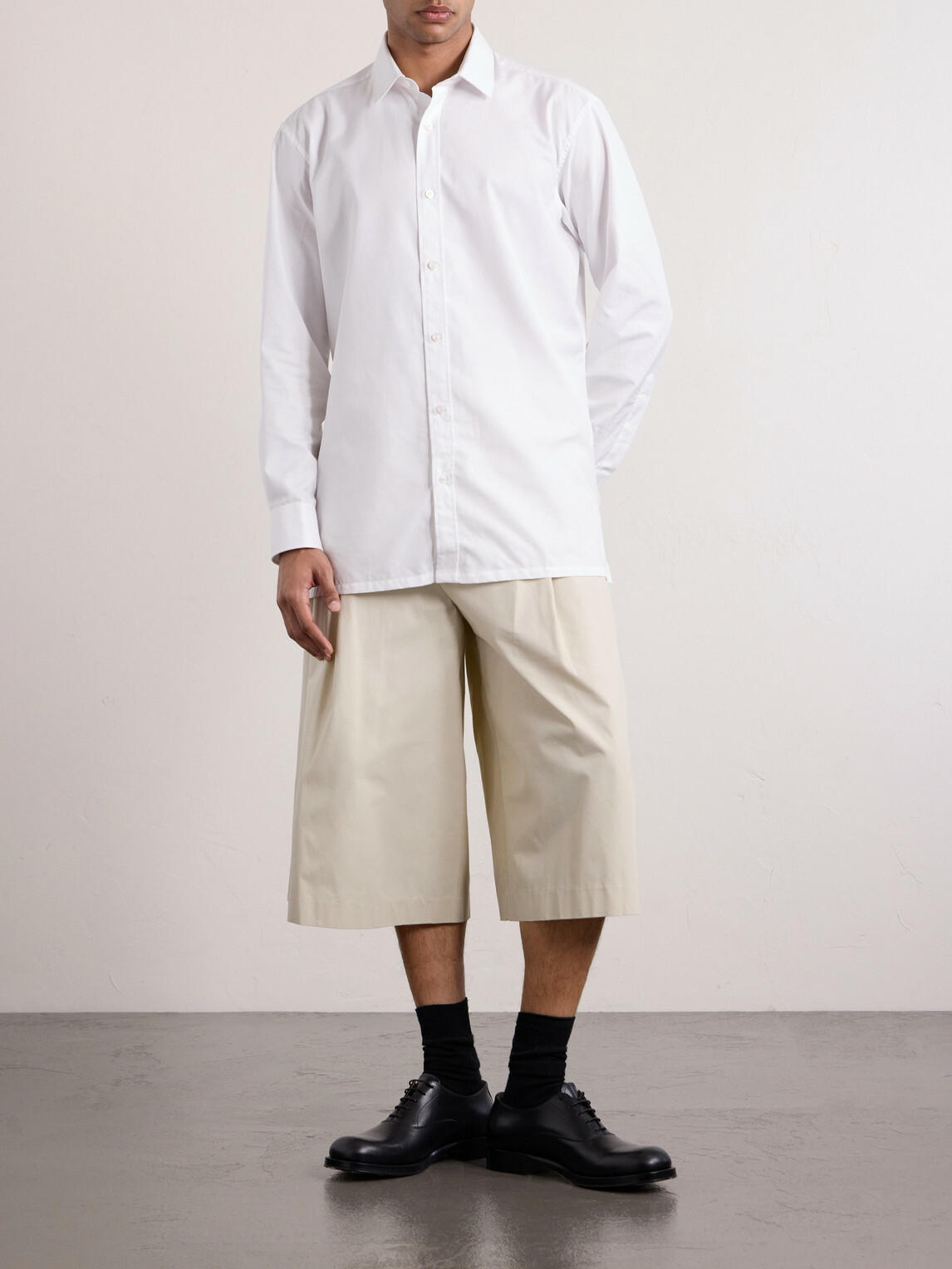Amomento - Cotton-Blend Bermuda Shorts - Neutrals