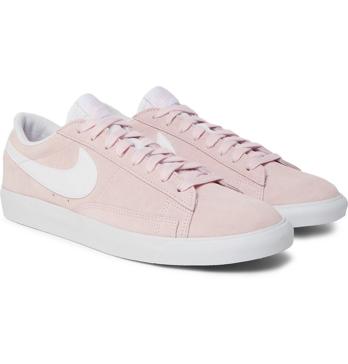 Slepen mosterd Mew Mew NIKE - Blazer Low Leather-Trimmed Suede Sneakers - Pink Nike