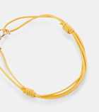 Aliita Croissant 9kt gold charm cord bracelet