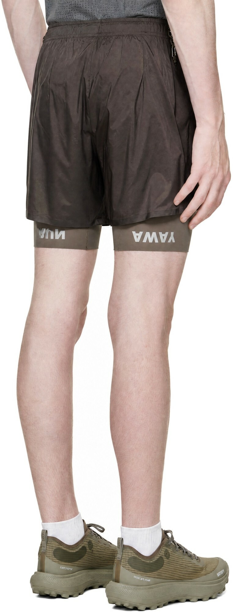Satisfy Brown TechSilk 8 Running Shorts