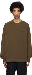 Juun.J Brown Garment-Dyed Long Sleeve T-Shirt