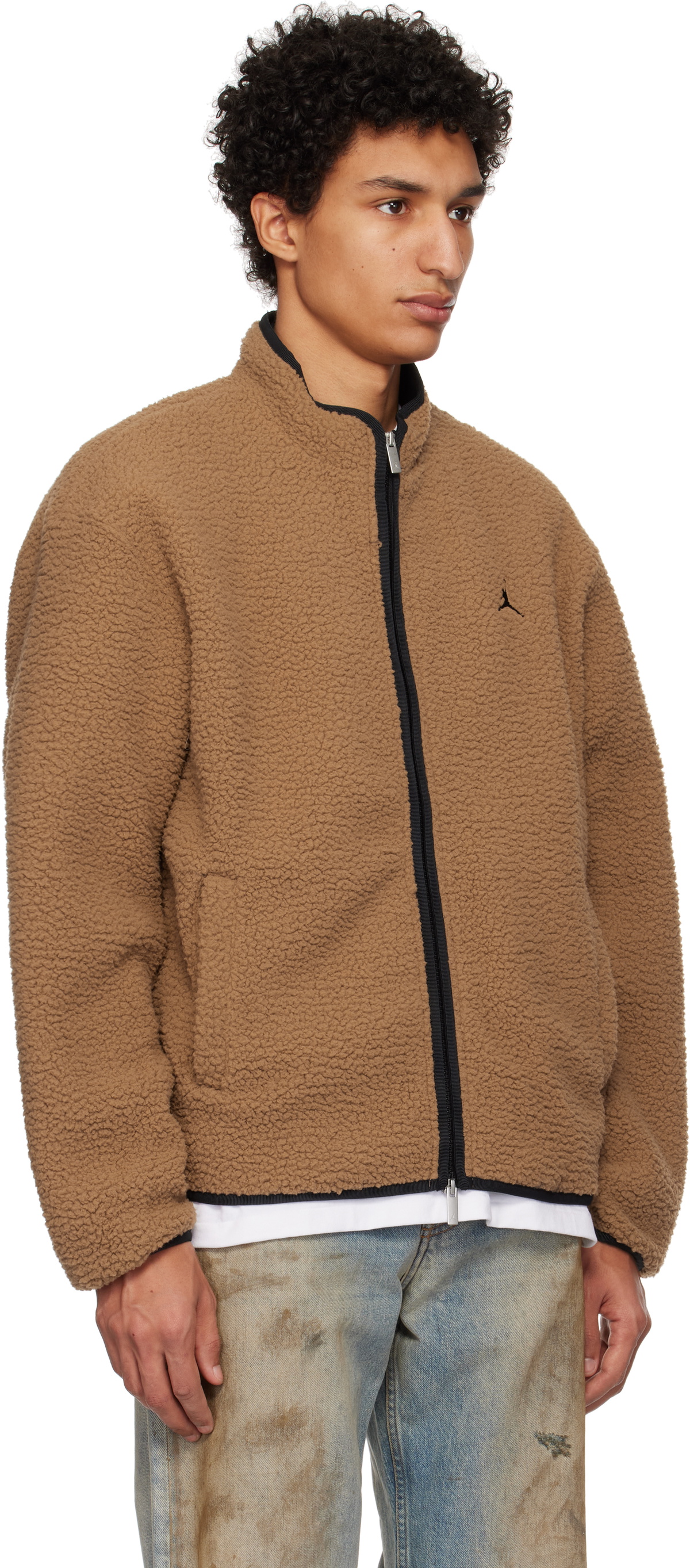 Nike Jordan Brown High-Pile Fleece Jacket