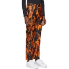 Marine Serre SSENSE Exclusive Black Leather Fire Trousers