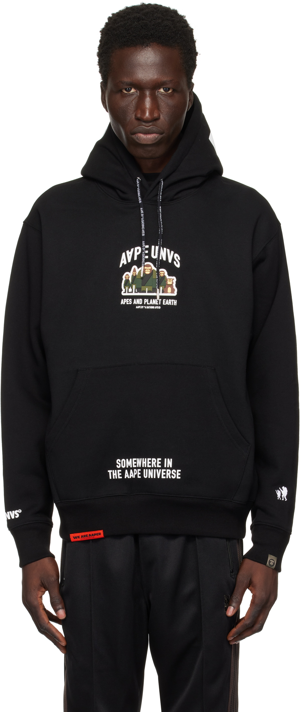 AAPE by A Bathing Ape Black 'AAPER' Pullover Hoodie AAPE by A