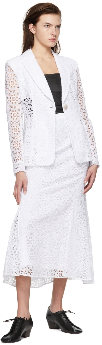 Erdem White Lilith Blazer