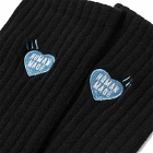 Human Made Men's Pile Heart Socks in Black