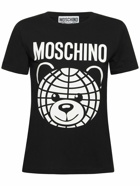 MOSCHINO Teddy Logo Print Cotton Jersey T-shirt