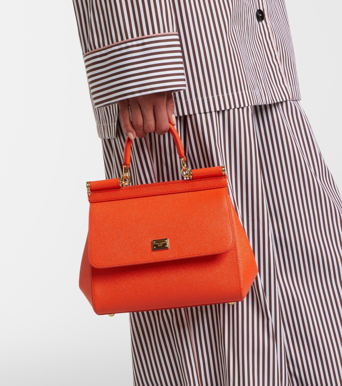 Dolce&Gabbana Sicily Small leather top-handle bag