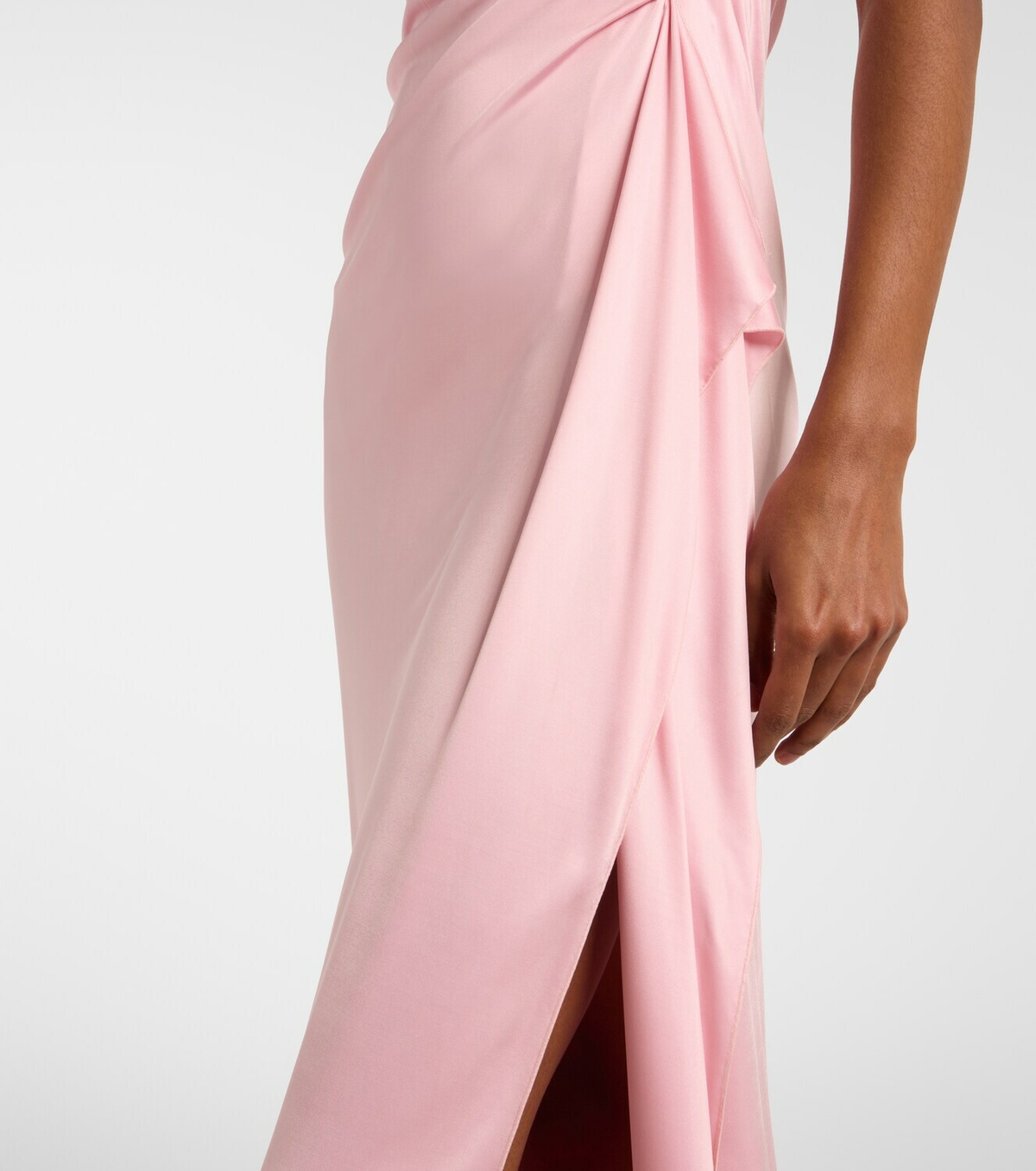 Versace Medusa gathered jersey gown