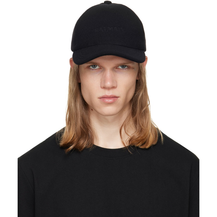 Photo: BALMAIN Black Wool Cap
