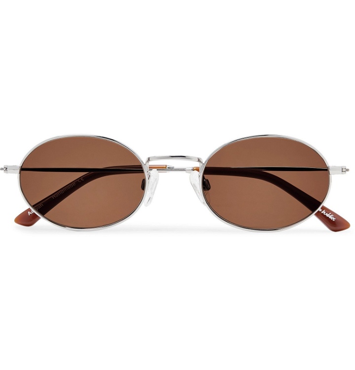 Photo: Sun Buddies - Oval-Frame Silver-Tone Sunglasses - Silver