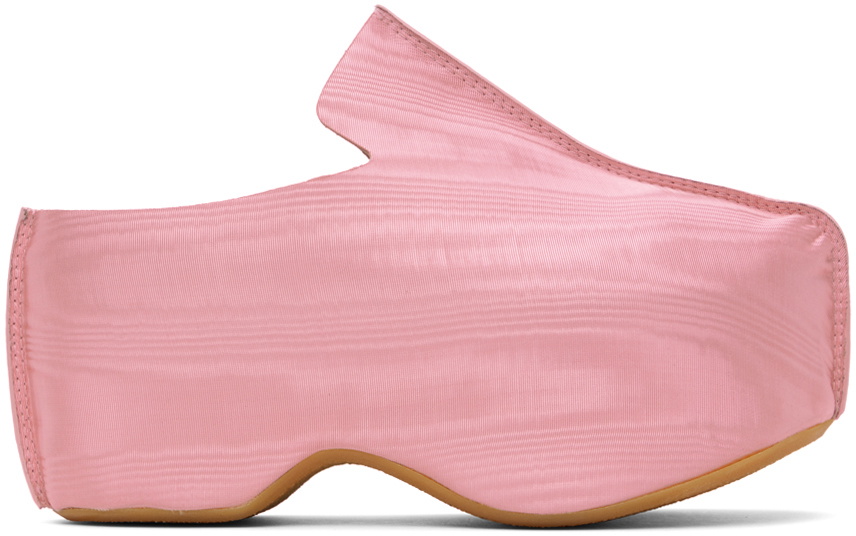 JW Anderson Pink Moiré Platform Clogs