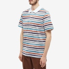 Missoni Men's Zig Zag Polo T-Shirt in White/Blue/Orange