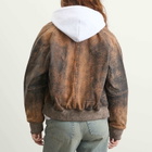 Diesel Women's L-Cobb Camouflage Leather Jacket in Brown Camouflage