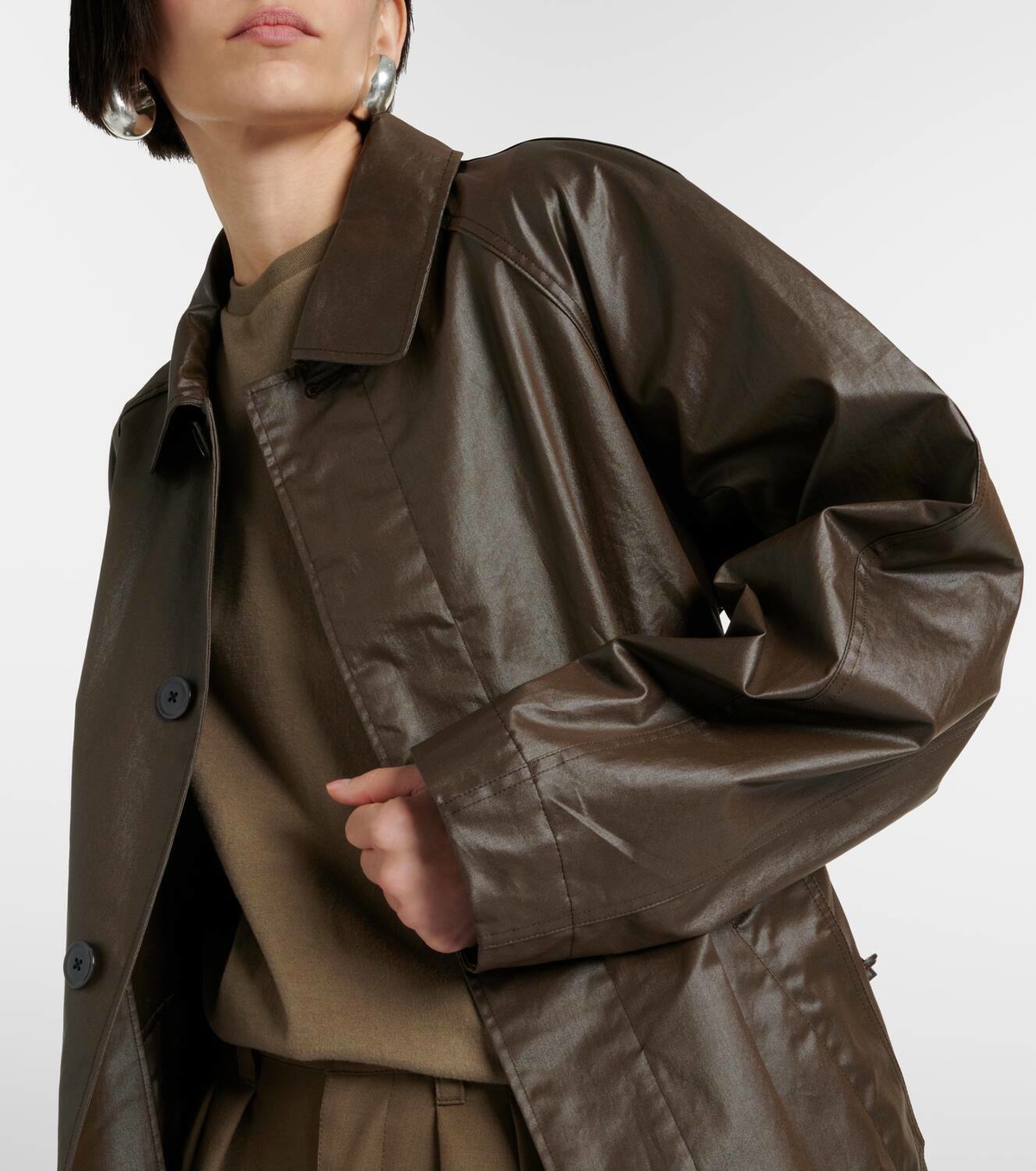 Lemaire Coated cotton raincoat