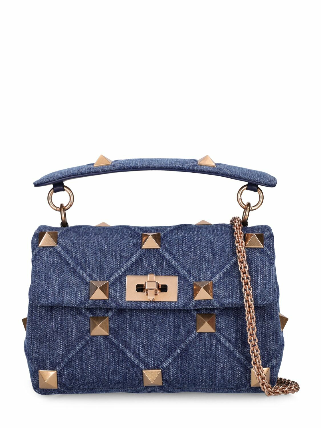 【送料込】VALENTINO GARAVANI_Roman Stud ショルダーバッグ Valentino Garavani - Small Roman Stud The Handle Black