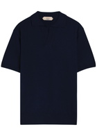 Aurélien Merino Wool Polo Shirt Navy