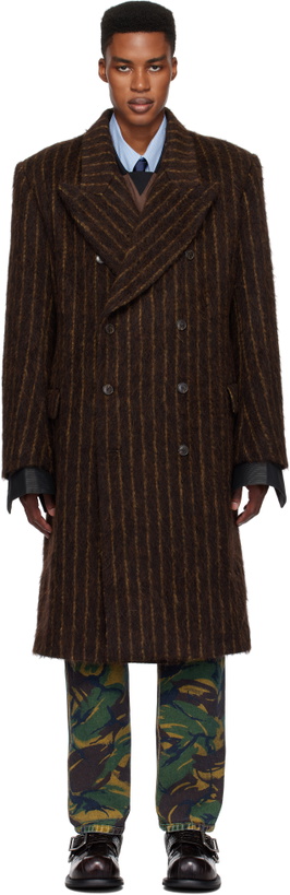 Photo: Martine Rose Brown Double Breasted Shirt Coat