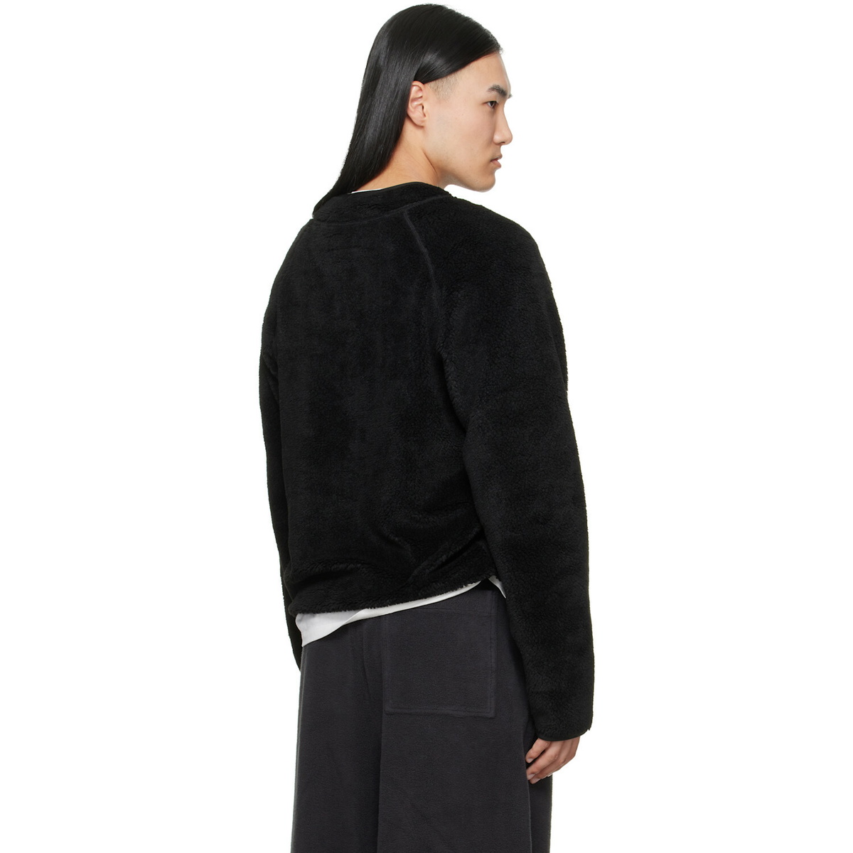 MM6 Maison Margiela Black Teddy Fleece Sweatshirt