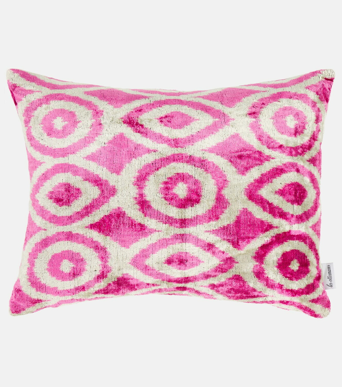 Les-Ottomans Printed silk and cotton velvet cushion