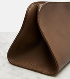 The Row Peggy Small leather clutch
