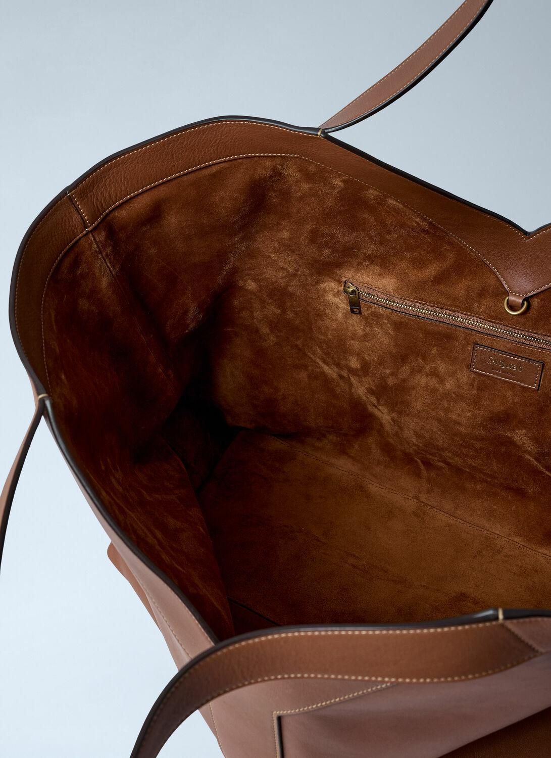 Saint Laurent Large Y-Shaped Leather Tote Bag
