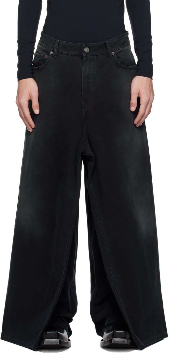 Photo: Balenciaga Black Double Side Jeans