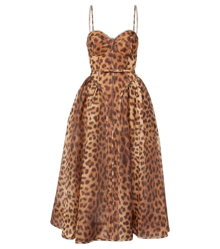ZIMMERMANN Rhiannon Cotton Corset Midi Dress Zimmermann