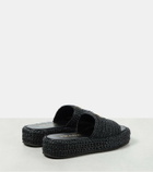 Prada Logo espadrille slides