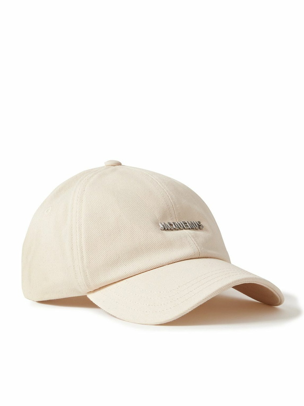 Photo: Jacquemus - Gadjo Logo-Embellished Cotton-Twill Baseball Cap - Neutrals