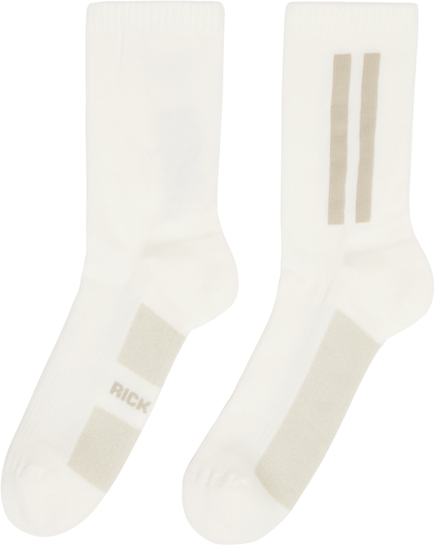 Rick Owens Off-White Glitter Socks Rick Owens