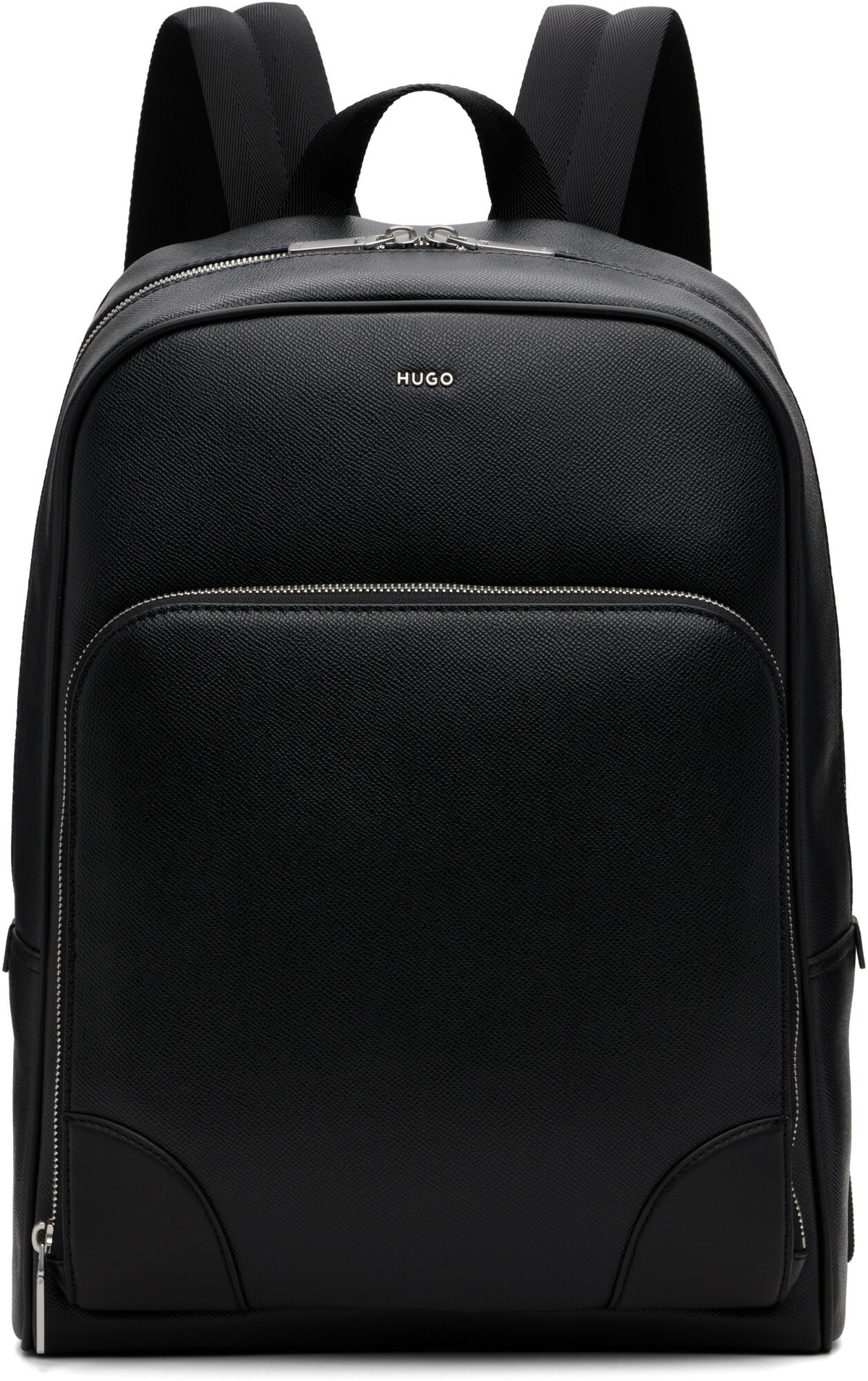 Hugo Black Logo Trims Backpack