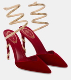 Rene Caovilla Cleo 105 velvet slingback pumps