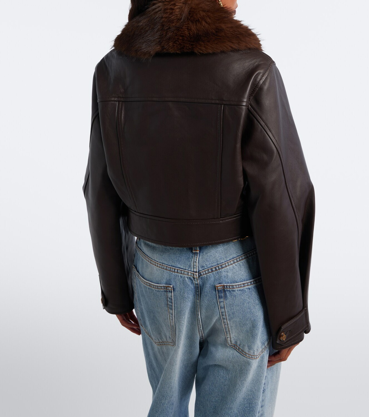 Zimmermann Valiant cropped leather jacket