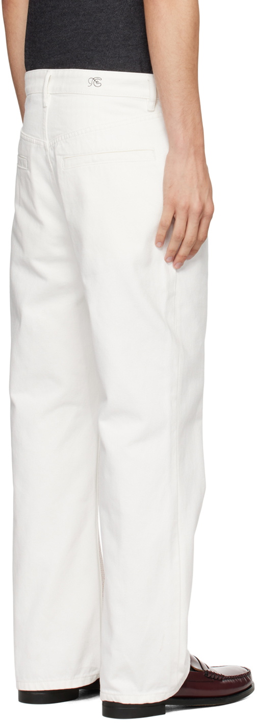 Fax Copy Express White Straight Jeans